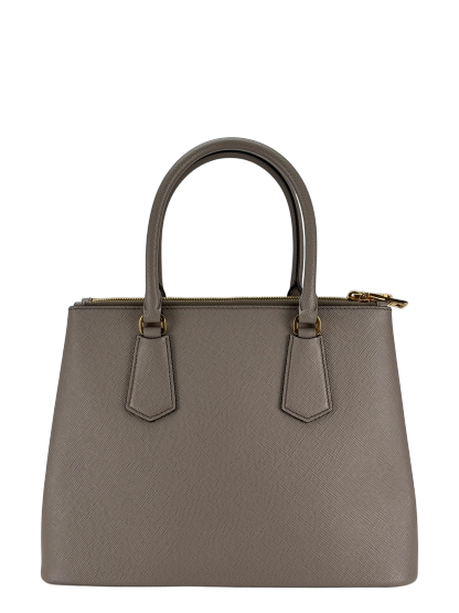 PRADA - Grey Galleria Medium Saffiano Leather Handbag 