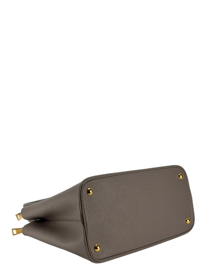 PRADA - Grey Galleria Medium Saffiano Leather Handbag 