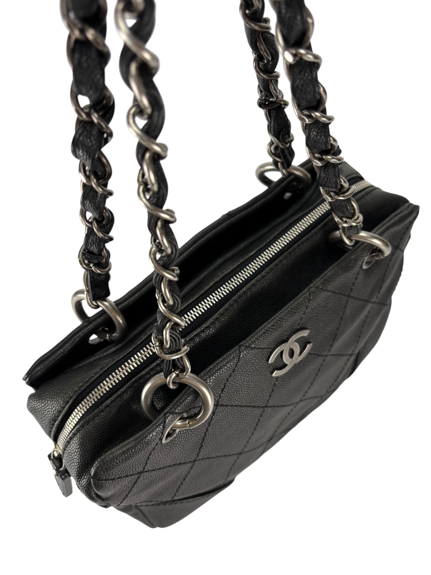 CHANEL - Wild Stitch Caviar Skin Chain Shoulder Bag