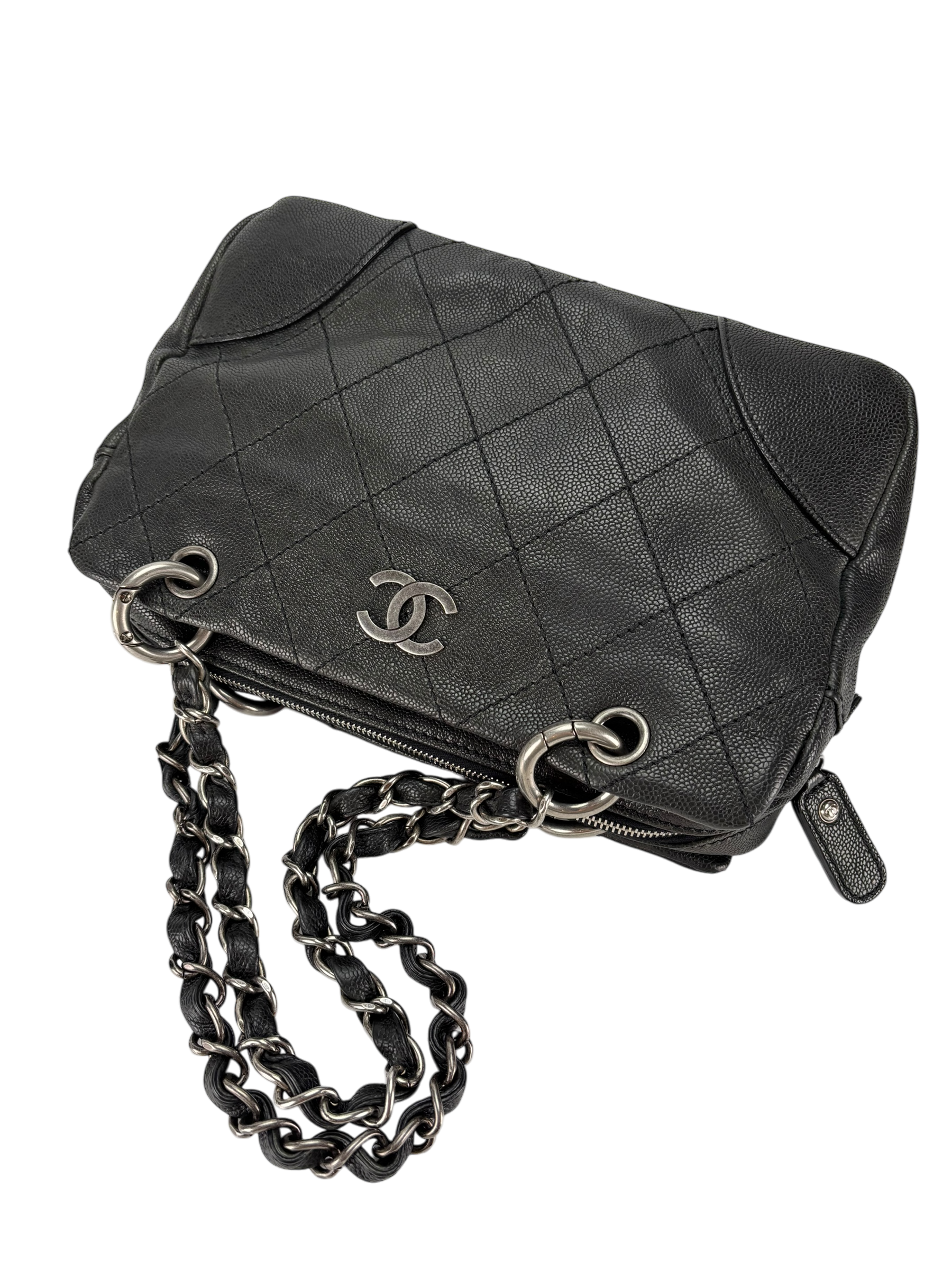 CHANEL - Wild Stitch Caviar Skin Chain Shoulder Bag