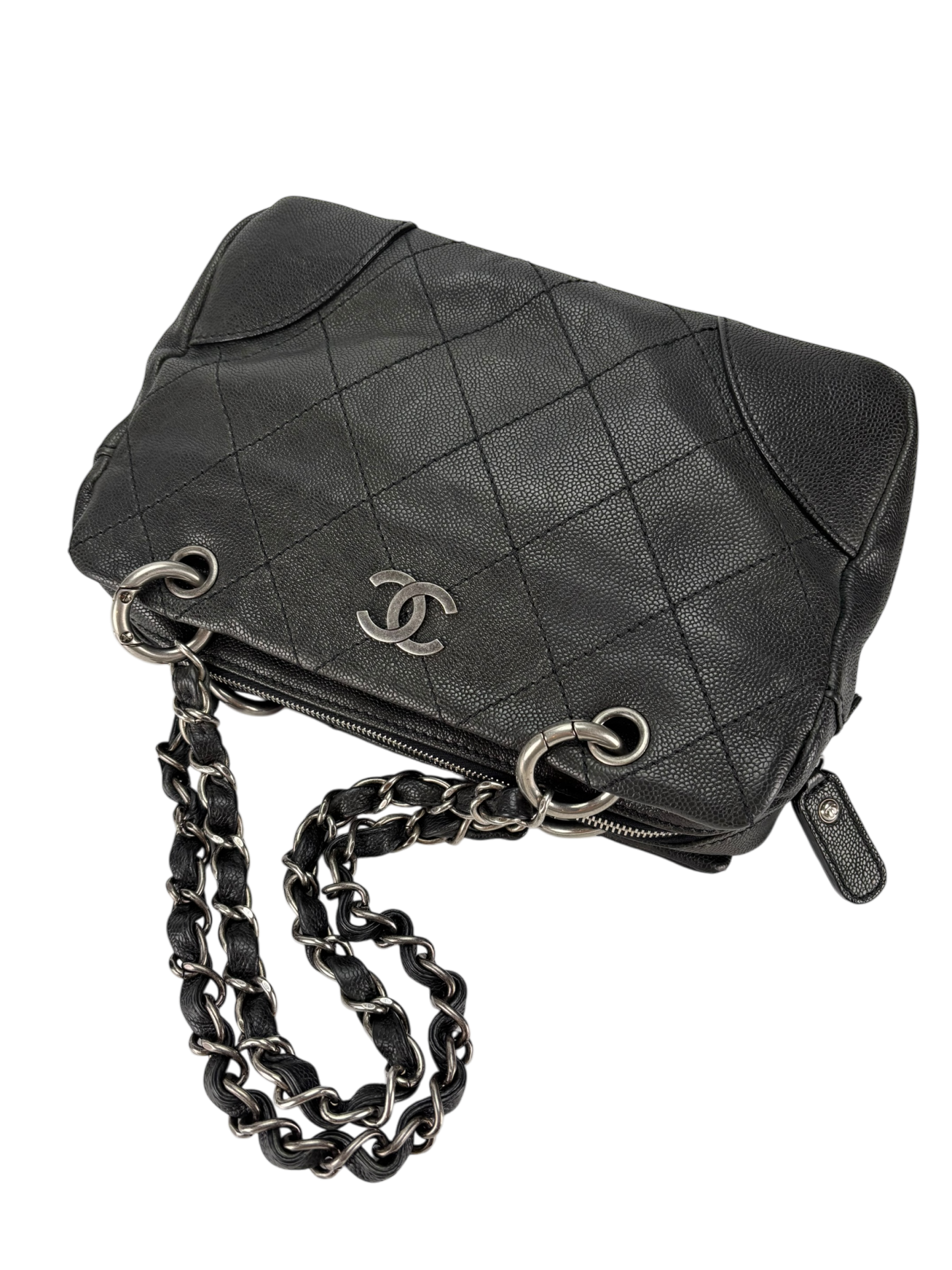 CHANEL - Wild Stitch Caviar Skin Chain Shoulder Bag