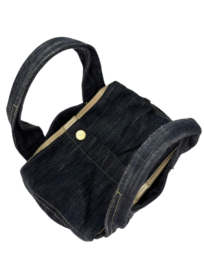 CHANEL - Authentic Denim Tote Coco Mark Handbag