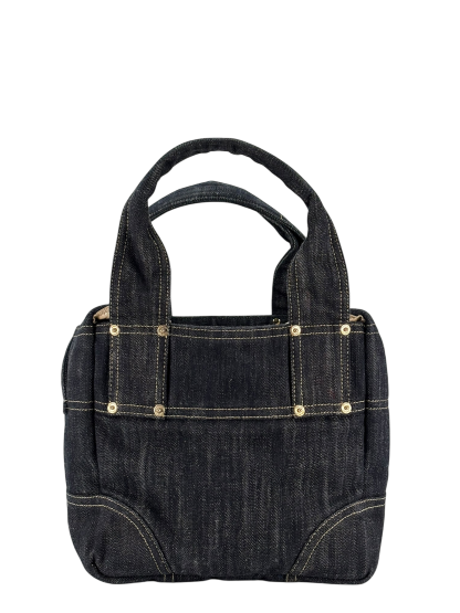 CHANEL - Authentic Denim Tote Coco Mark Handbag