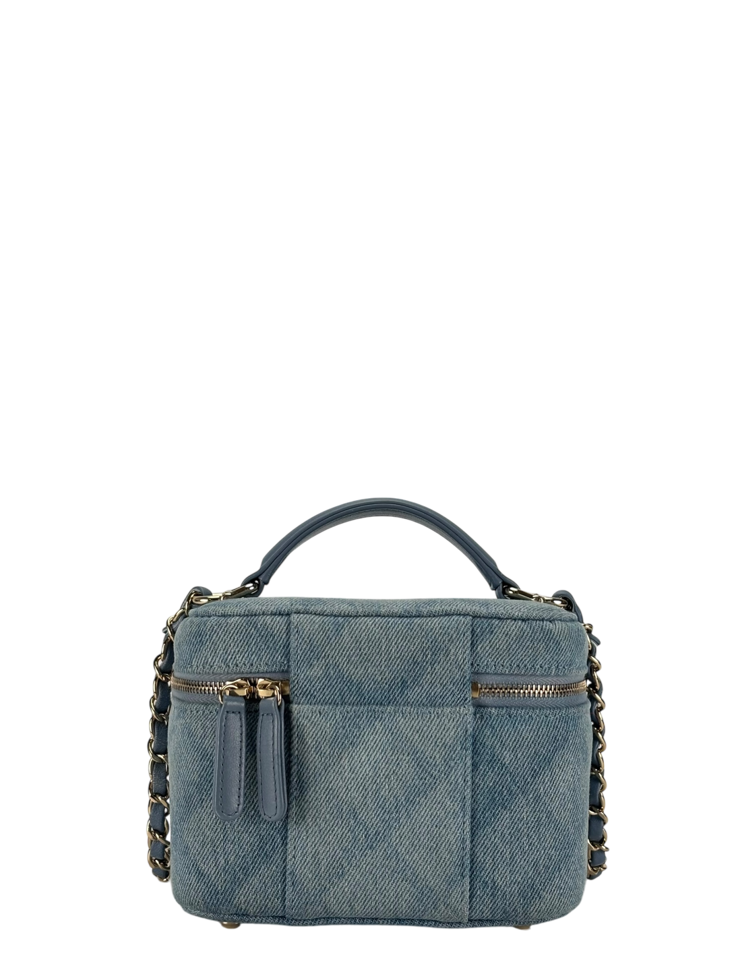 CHANEL - Light Blue Denim Vanity Chain Shoulder Bag