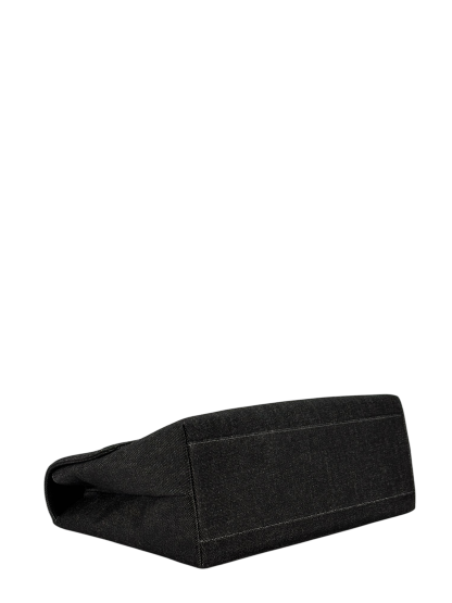 CHANEL - Black Denim Handle Kelly 30 Bag