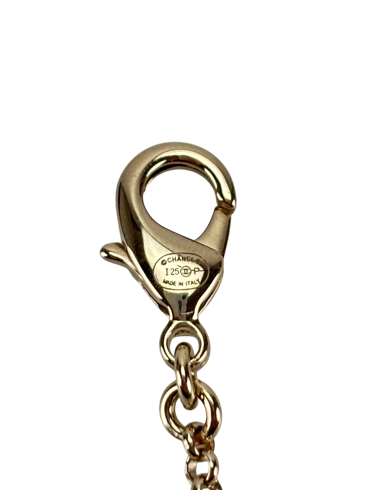 CHANEL - 25P Resin Strass Pearl Gold Deer Bambi Necklace