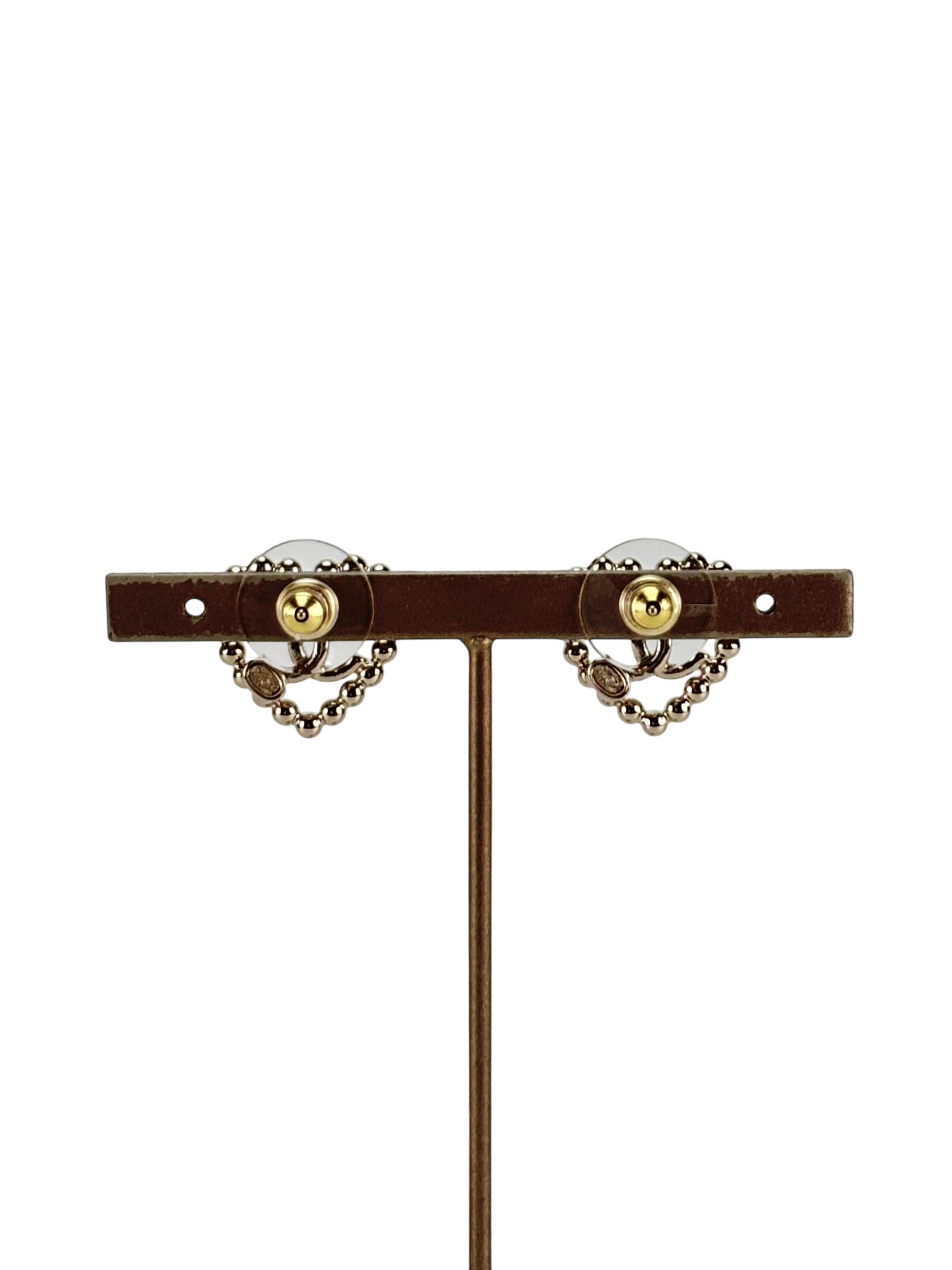 CHANEL - 25P Gold Heart Earrings
