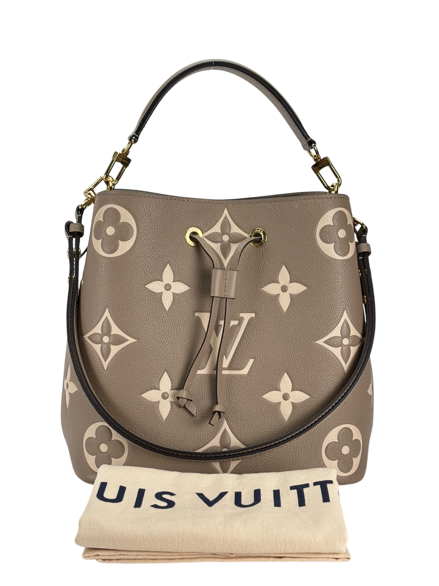 LOUIS VUITTON - Tourterelle Creme Neo Noe MM Bucket Bag M45555