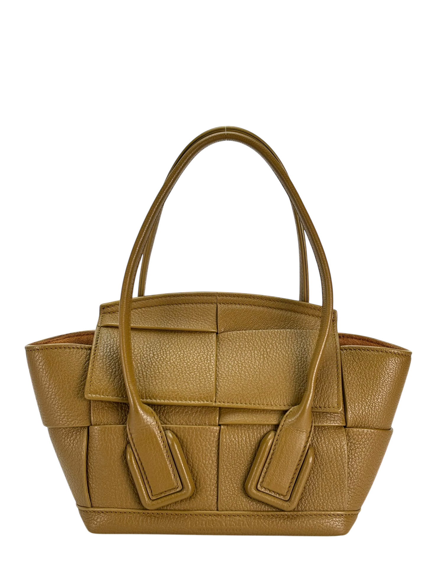 BOTTEGA VENETA - Beige Maxi Intrecciato Mini Arco 2Way Tote Shoulder Bag