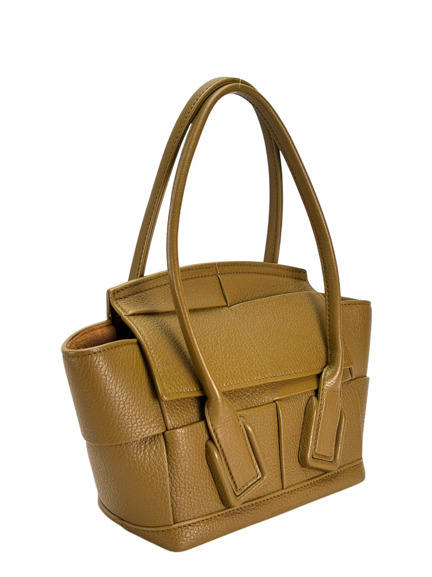BOTTEGA VENETA - Beige Maxi Intrecciato Mini Arco 2Way Tote Shoulder Bag