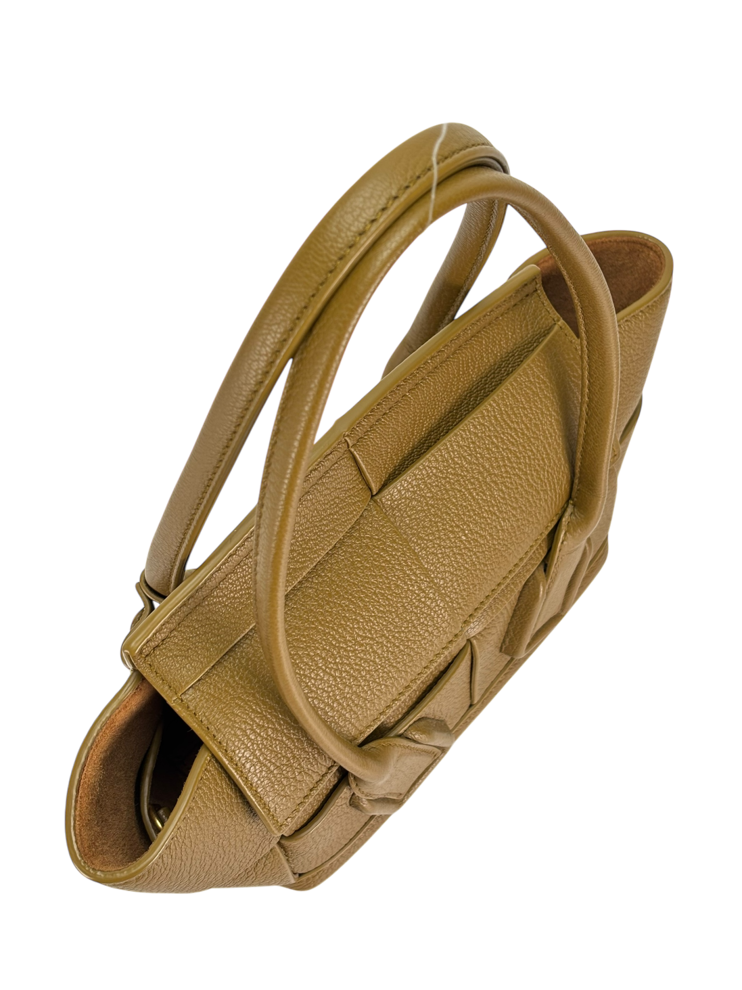 BOTTEGA VENETA - Beige Maxi Intrecciato Mini Arco 2Way Tote Shoulder Bag