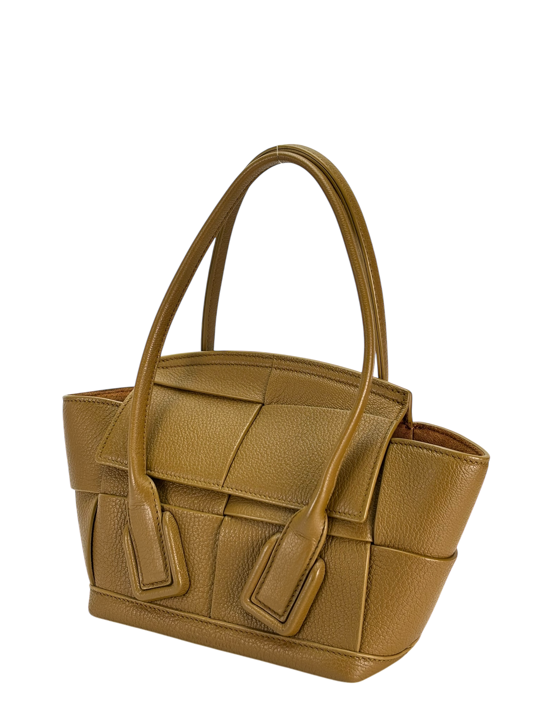 BOTTEGA VENETA - Beige Maxi Intrecciato Mini Arco 2Way Tote Shoulder Bag