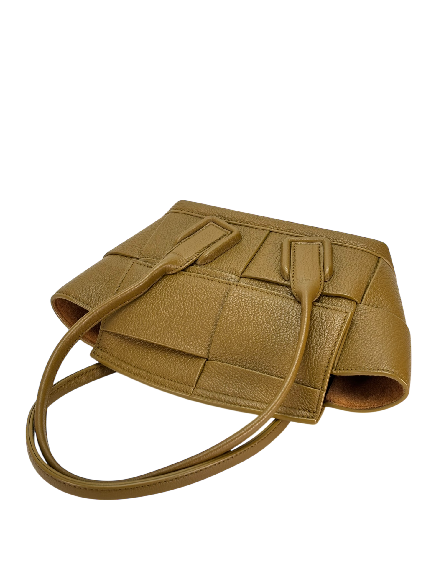 BOTTEGA VENETA - Beige Maxi Intrecciato Mini Arco 2Way Tote Shoulder Bag