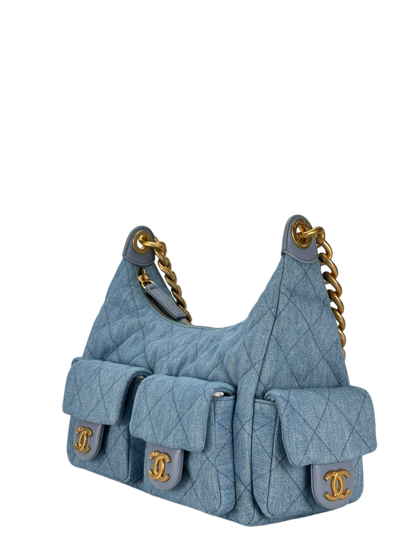 CHANEL - 25C Light Denim Hobo Shoulder Bag