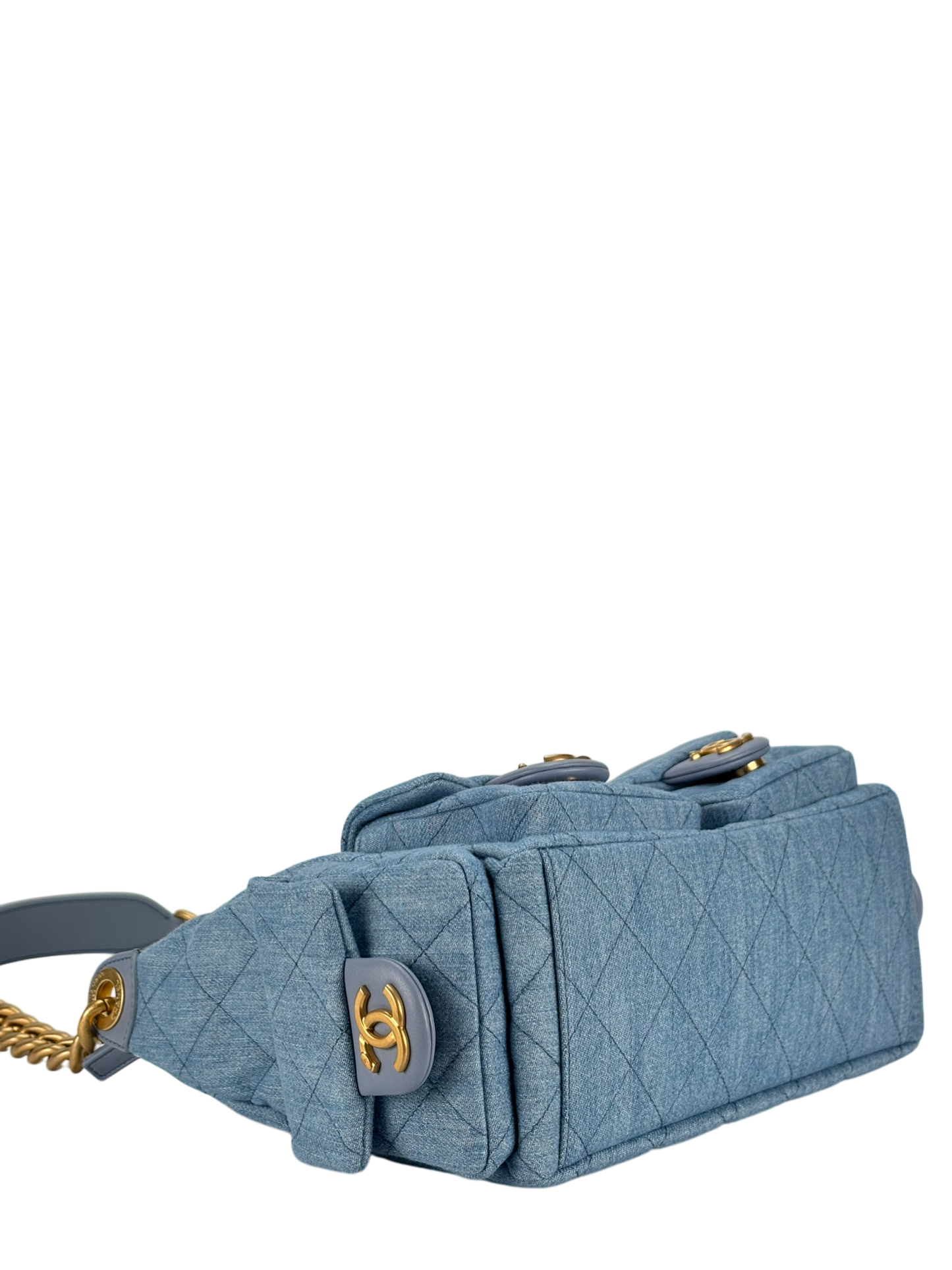 CHANEL - 25C Light Denim Hobo Shoulder Bag