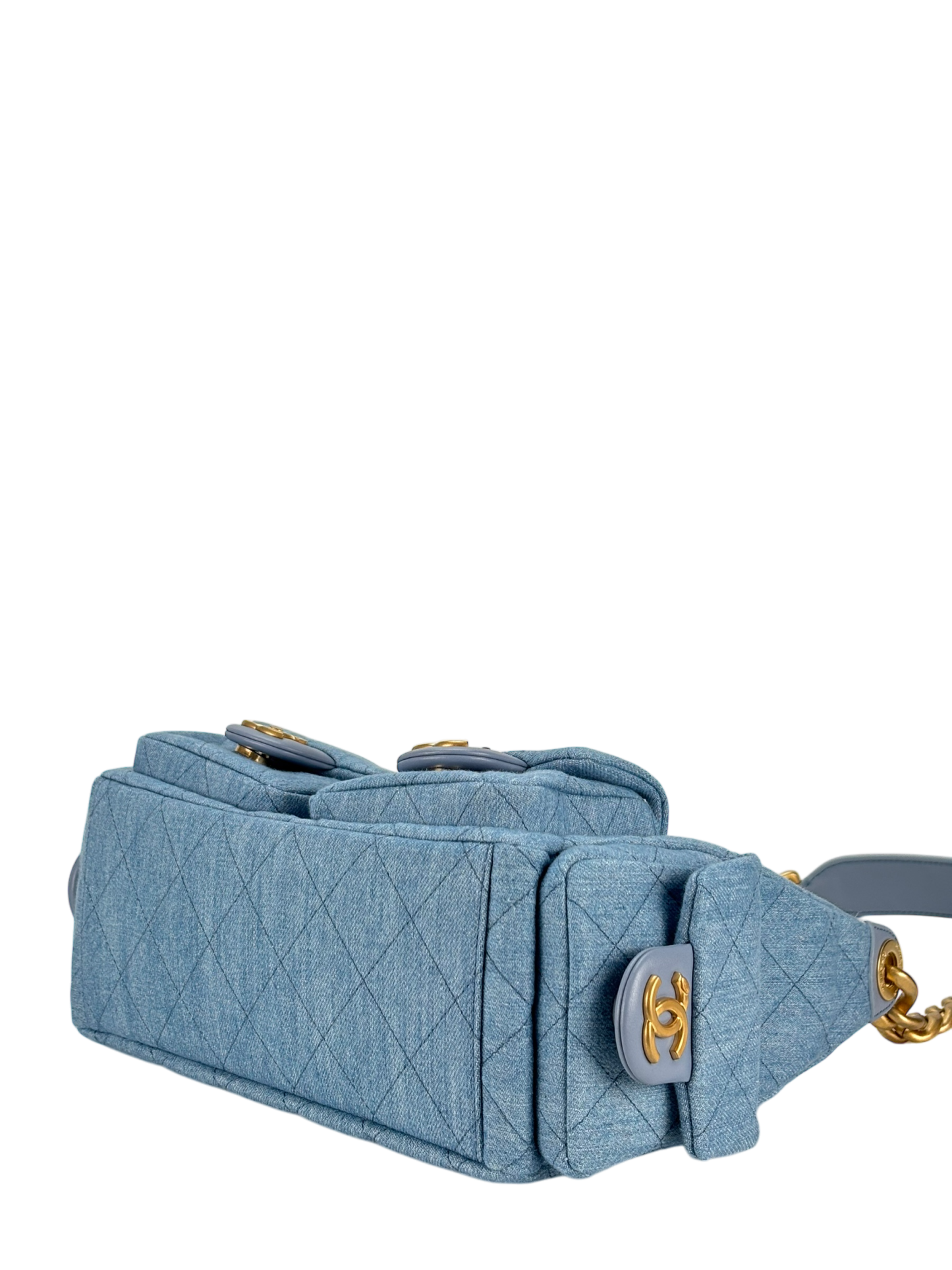 CHANEL - 25C Light Denim Hobo Shoulder Bag