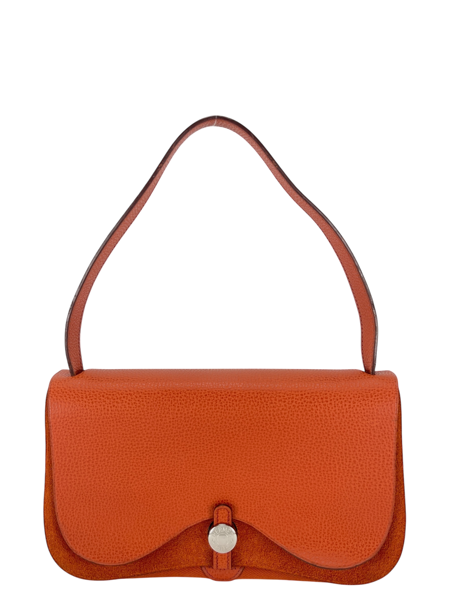 HERMES - 2005 Potiron Orange Colorado MM Shoulder Bag