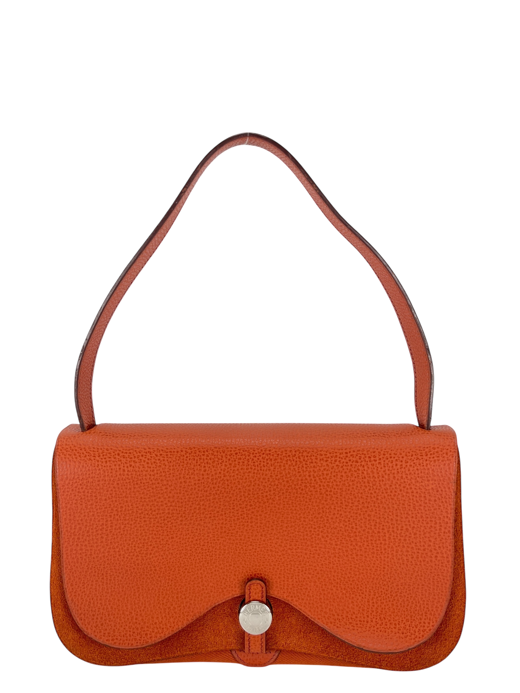 HERMES - 2005 Potiron Orange Colorado MM Shoulder Bag