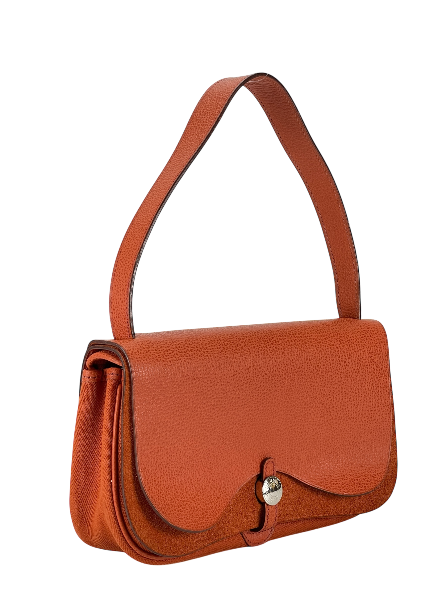 HERMES - 2005 Potiron Orange Colorado MM Shoulder Bag