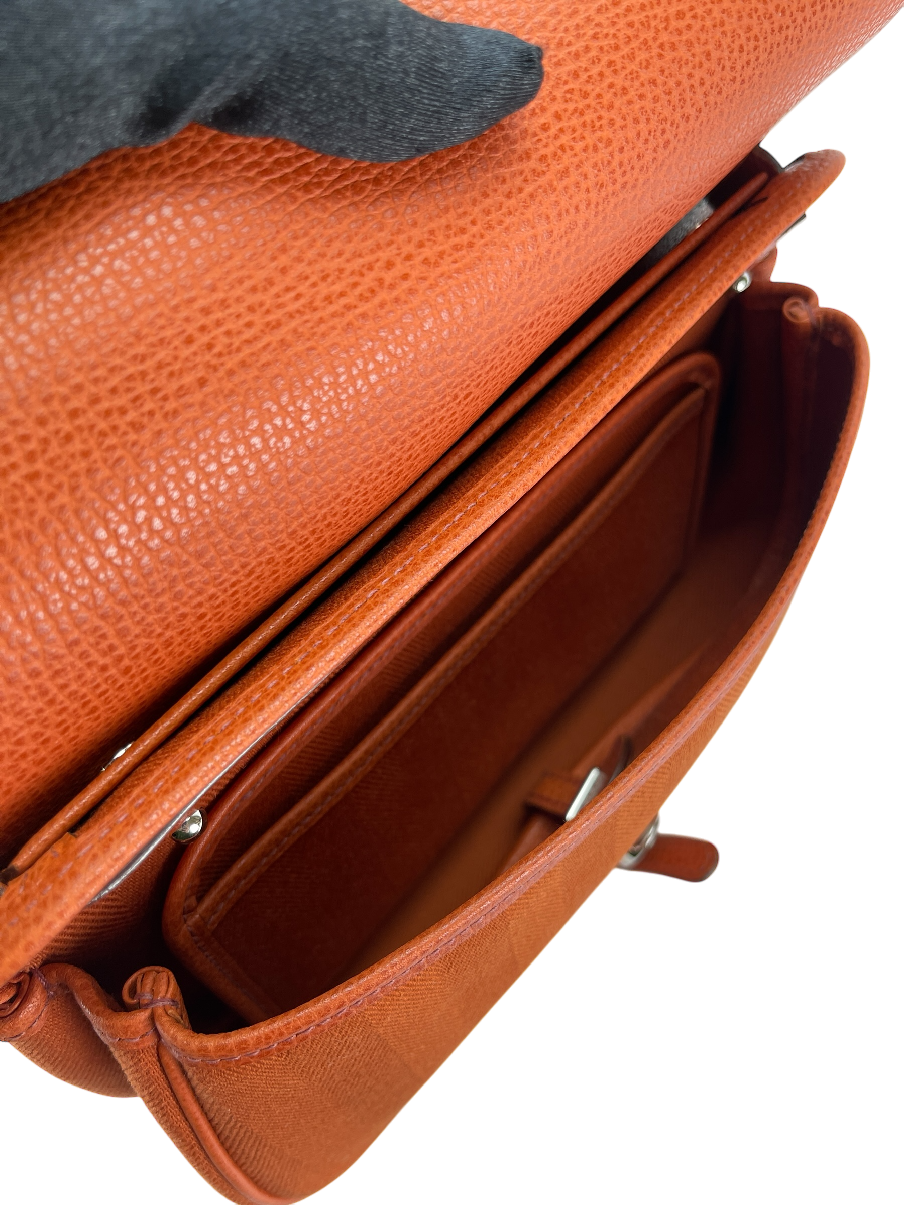 HERMES - 2005 Potiron Orange Colorado MM Shoulder Bag
