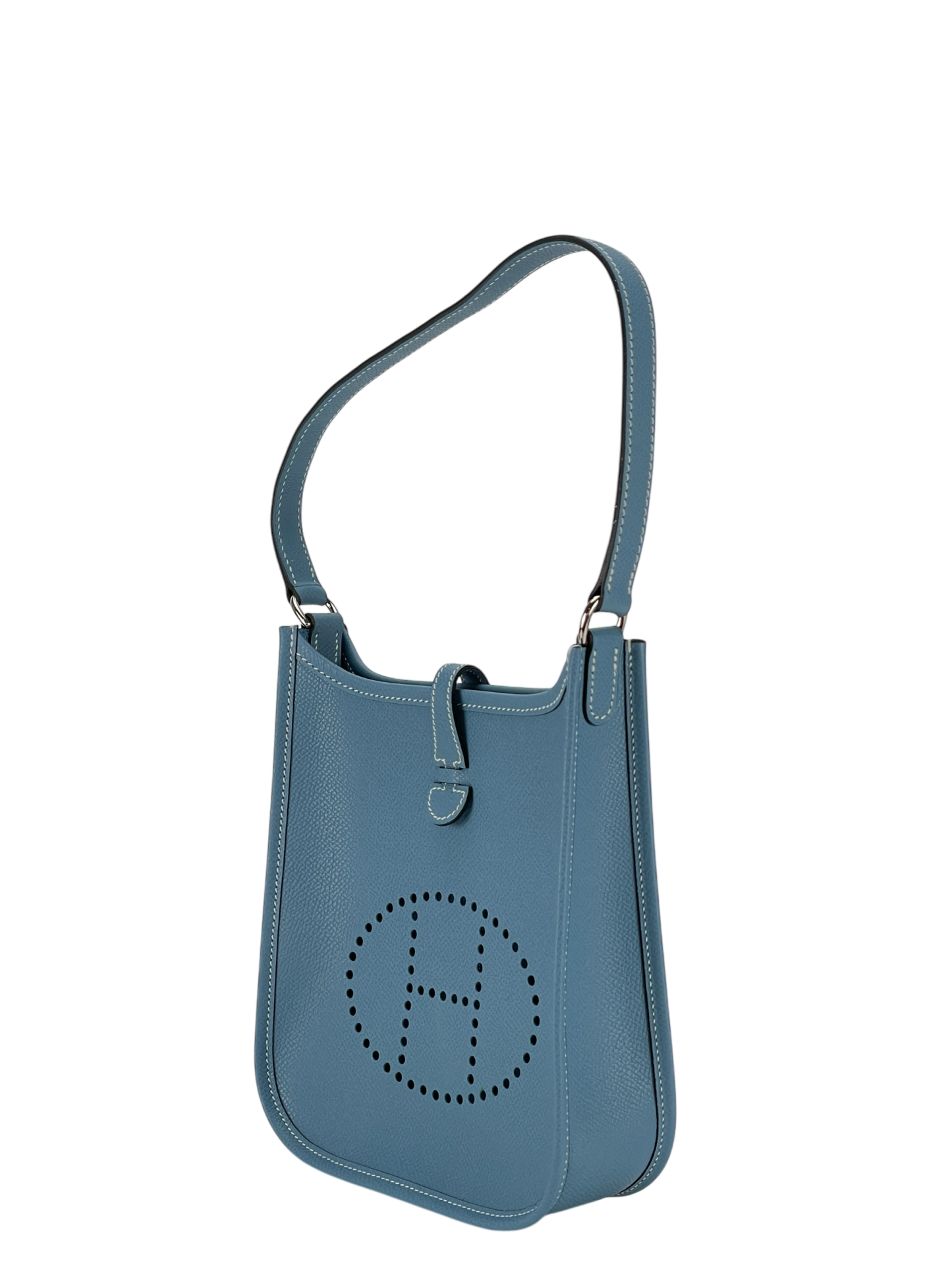 HERMES - Evelyne TPM Evelyne 16 Blue Jean Epsom Palladium Hardware