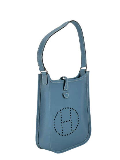 HERMES - Evelyne TPM Evelyne 16 Blue Jean Epsom Palladium Hardware