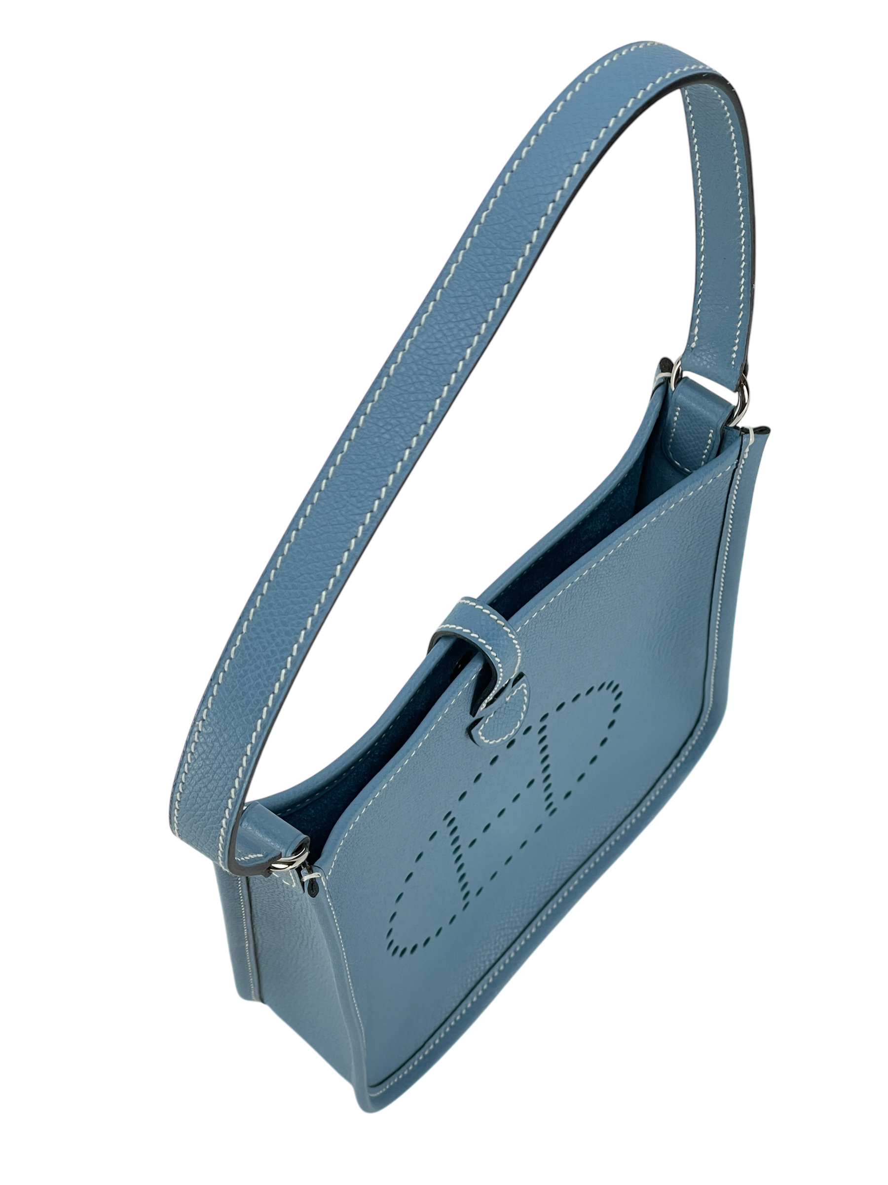 HERMES - Evelyne TPM Evelyne 16 Blue Jean Epsom Palladium Hardware