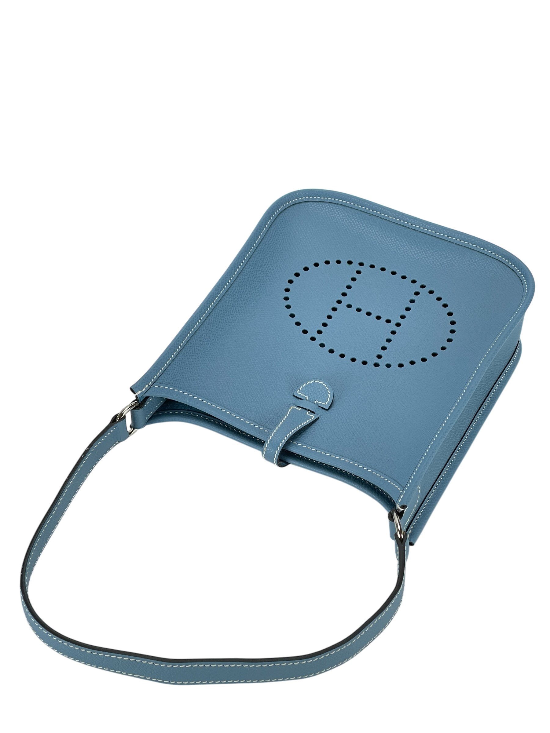 HERMES - Evelyne TPM Evelyne 16 Blue Jean Epsom Palladium Hardware