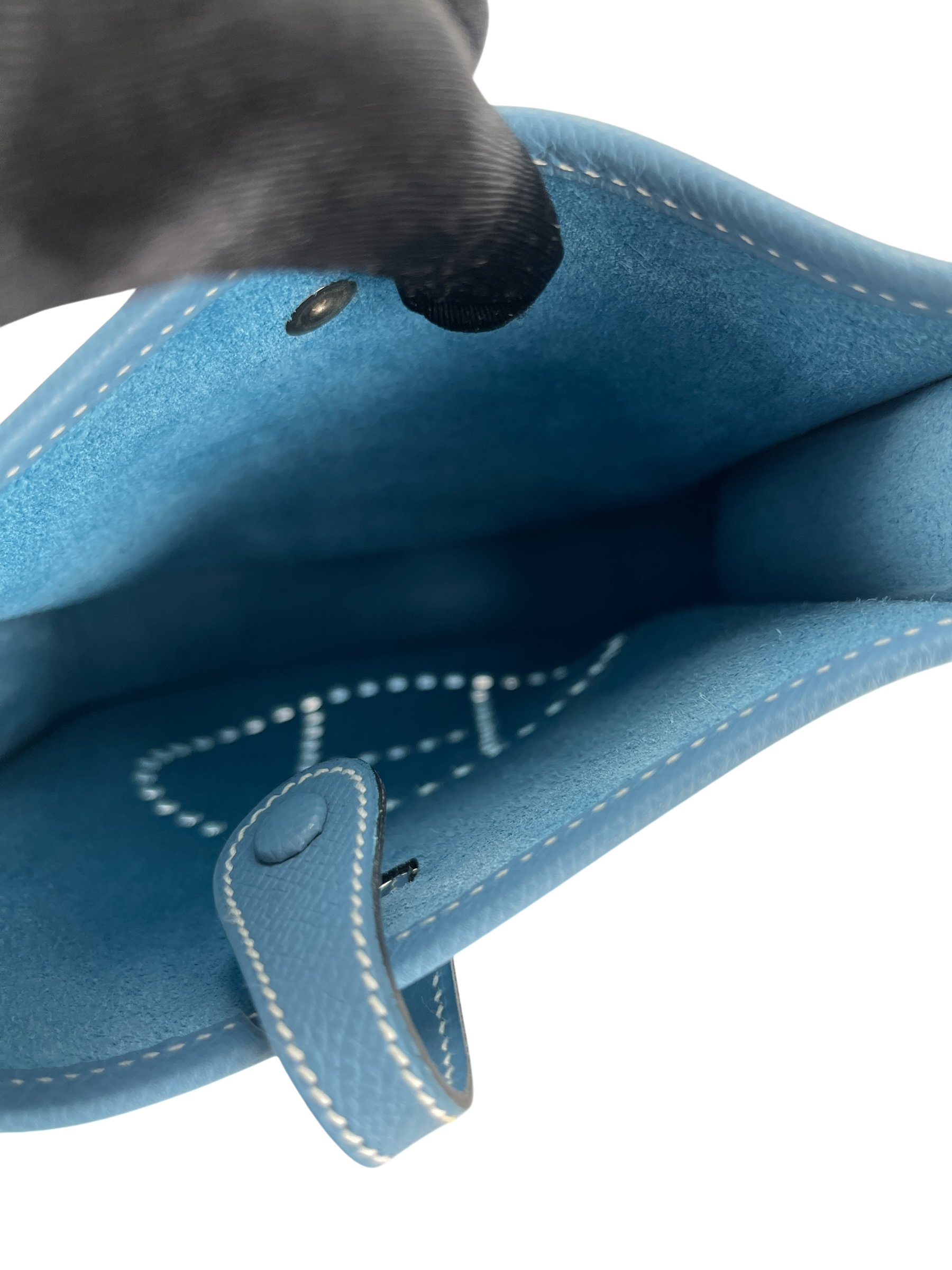 HERMES - Evelyne TPM Evelyne 16 Blue Jean Epsom Palladium Hardware