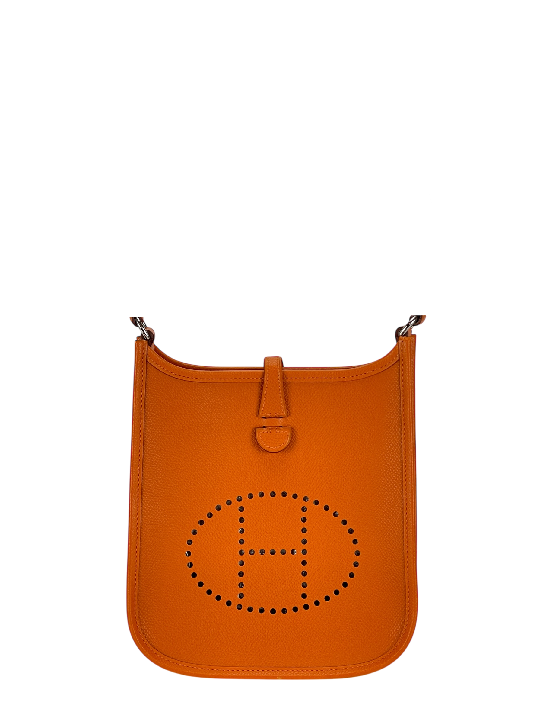 HERMES - Evelyne TPM Evelyne 16 Orange Epsom Palladium Hardware