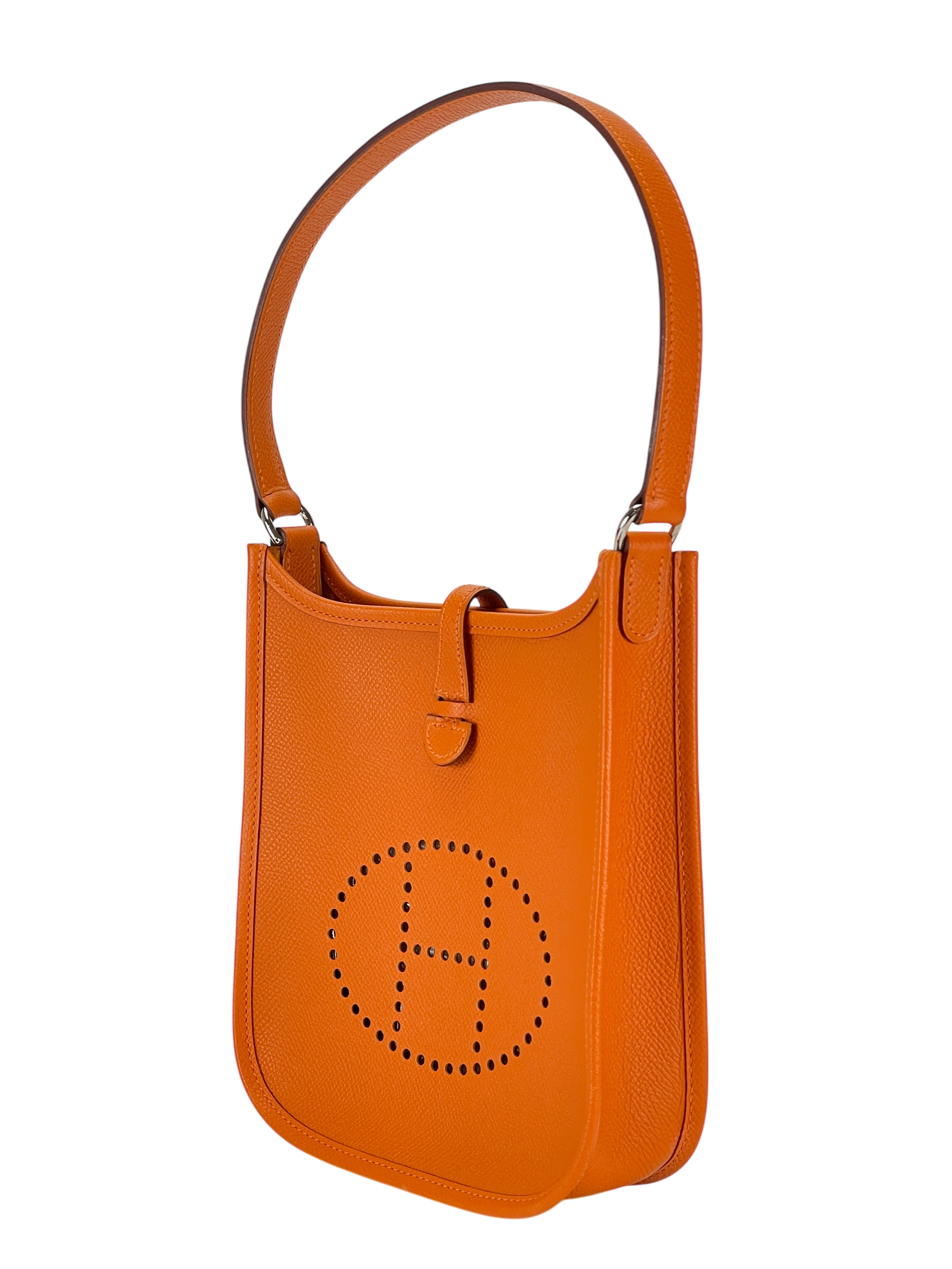 HERMES - Evelyne TPM Evelyne 16 Orange Epsom Palladium Hardware