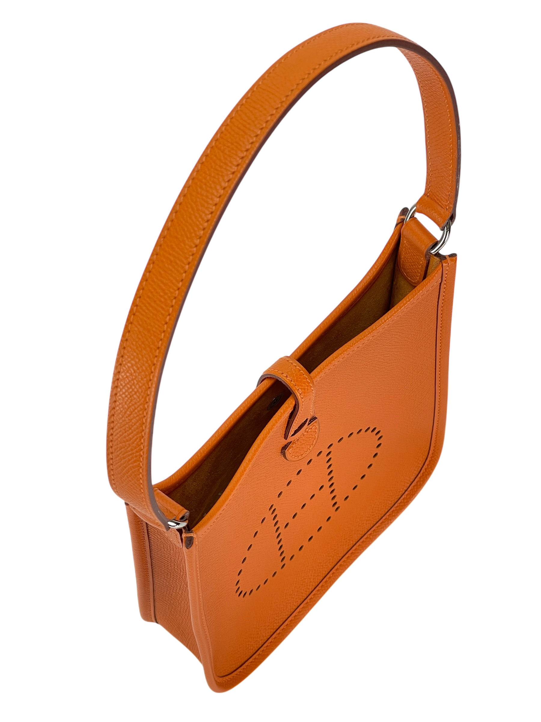 HERMES - Evelyne TPM Evelyne 16 Orange Epsom Palladium Hardware