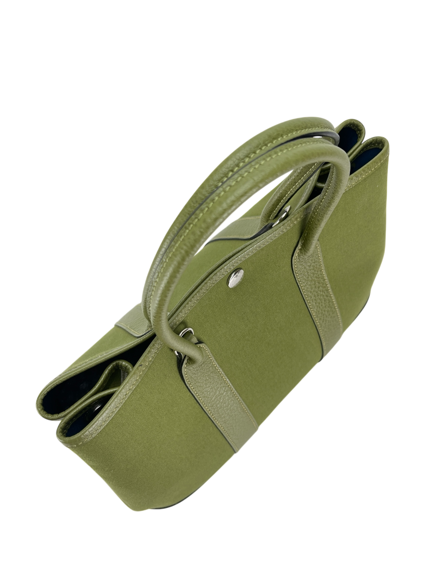 HERMES - Garden Party TPM 30 Anis Green Leather Canvas 