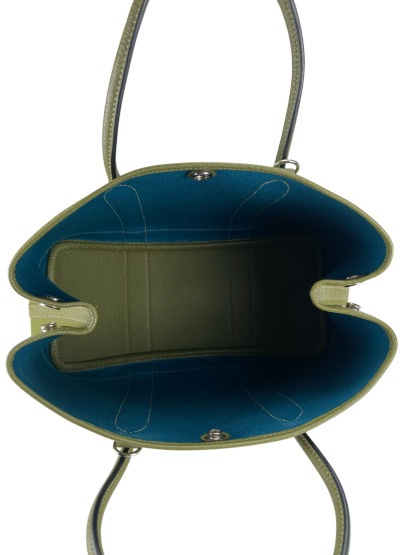 HERMES - Garden Party TPM 30 Anis Green Leather Canvas 