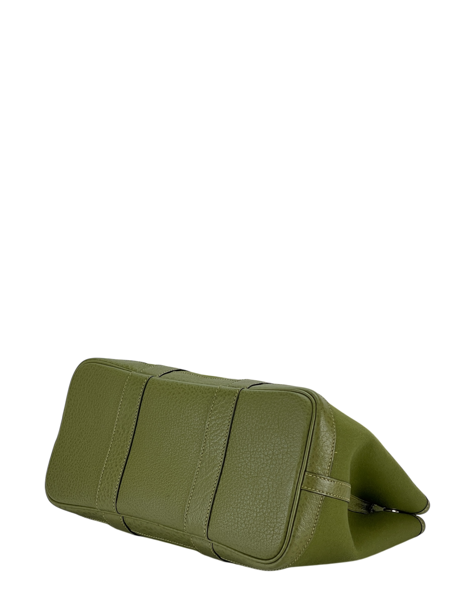HERMES - Garden Party TPM 30 Anis Green Leather Canvas 