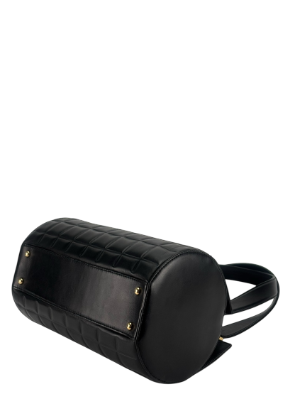CHANEL - Black Lambskin Vintage Chocolate Bar Barrel Bag