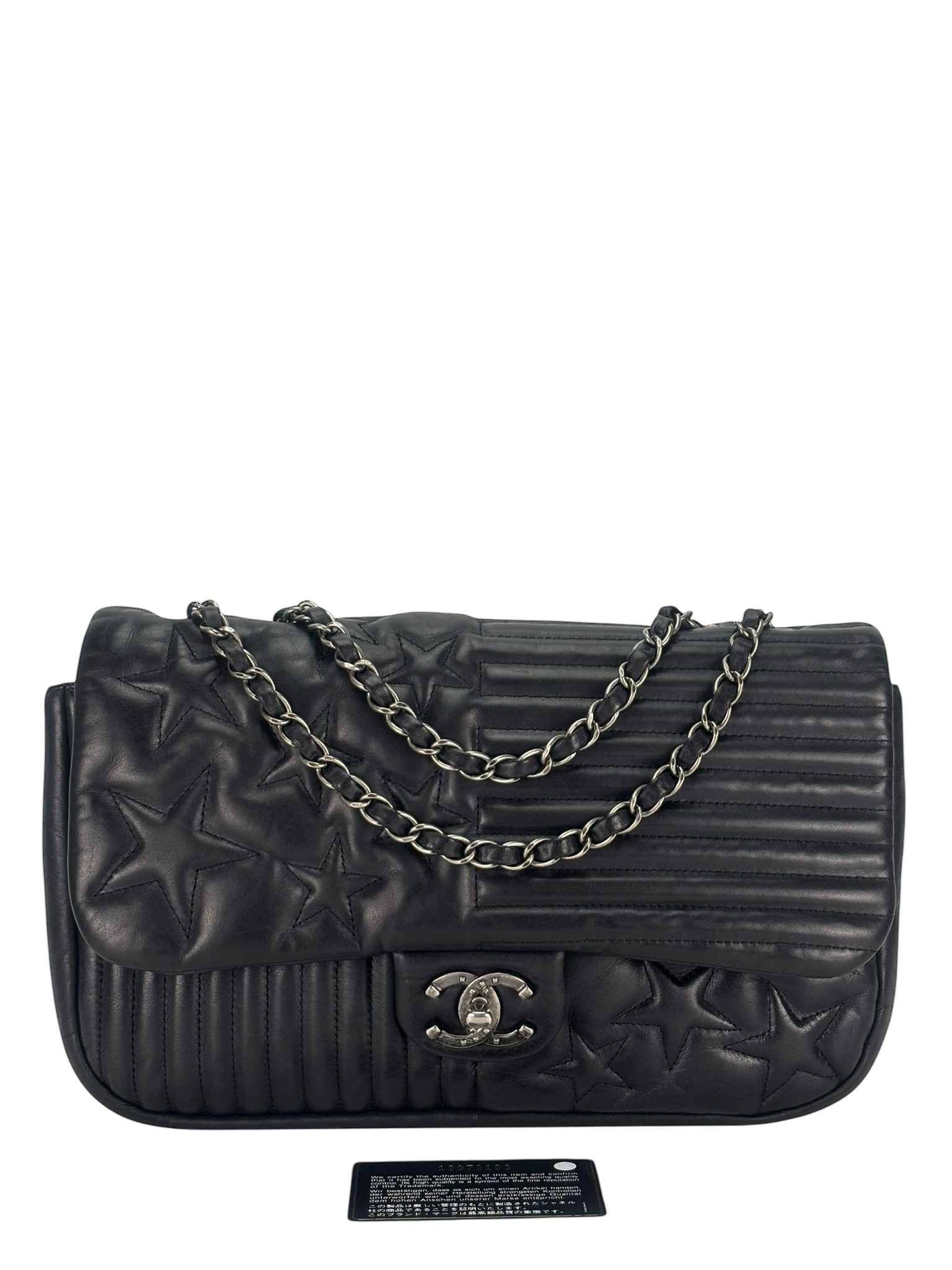 CHANEL - Black Lambskin Quilted Paris Dallas Single Flap Bag