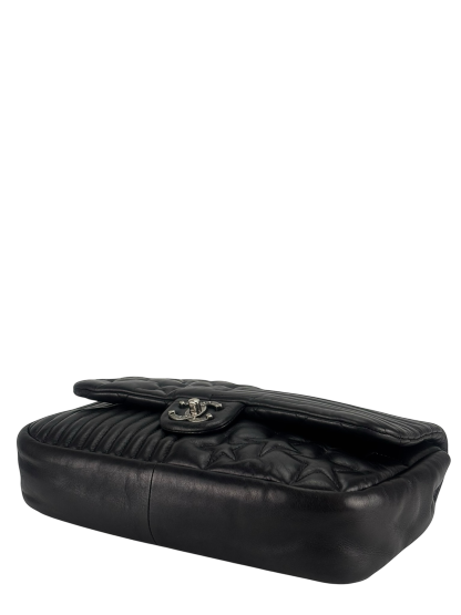 CHANEL - Black Lambskin Quilted Paris Dallas Single Flap Bag