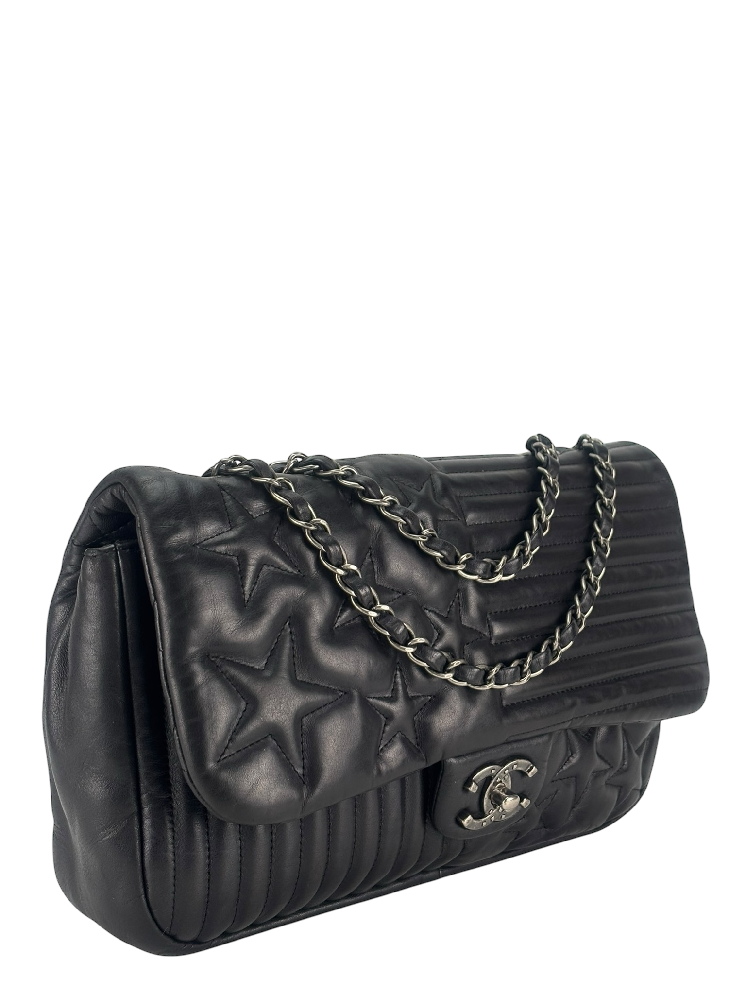 CHANEL - Black Lambskin Quilted Paris Dallas Single Flap Bag