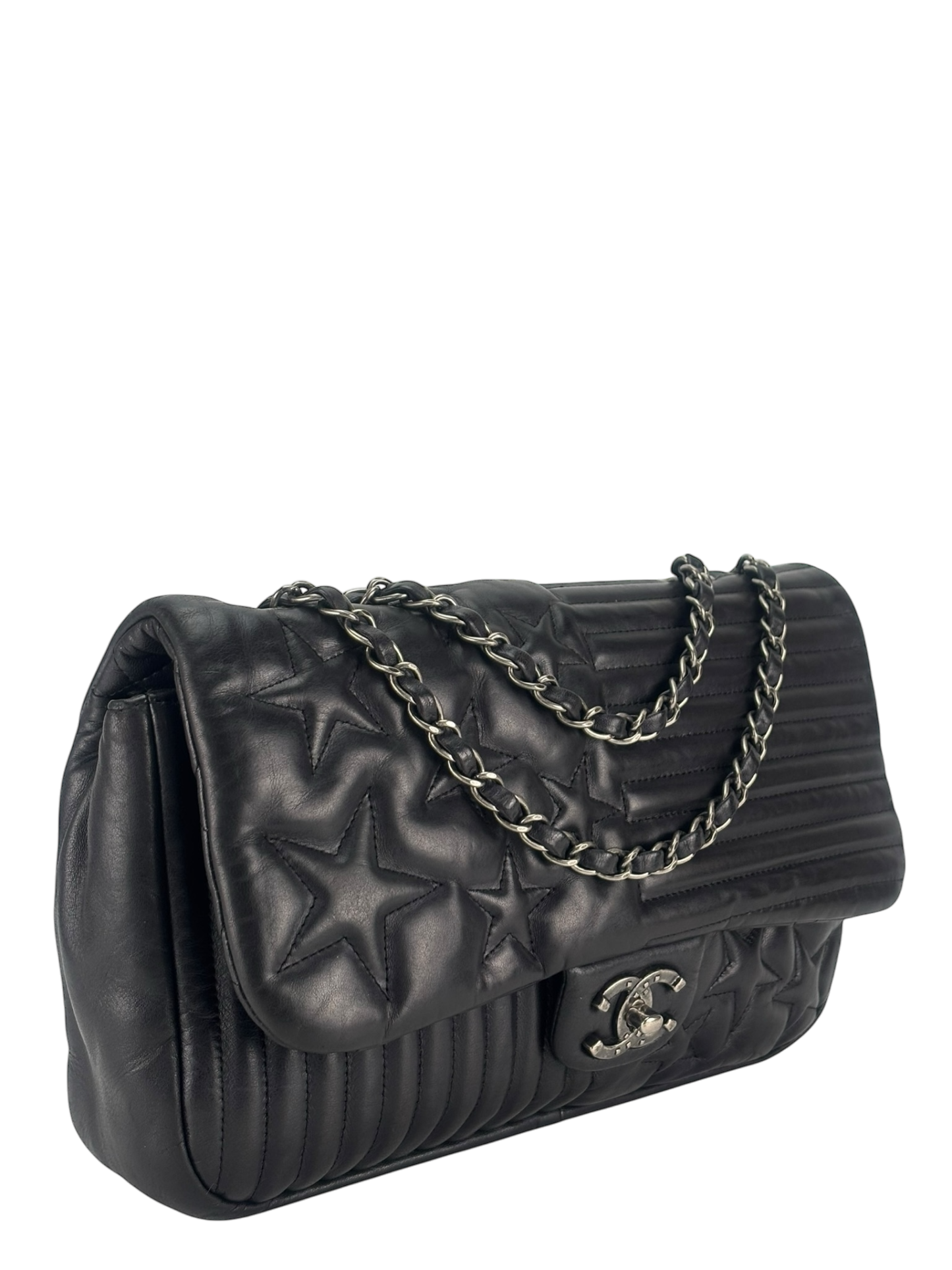 CHANEL - Black Lambskin Quilted Paris Dallas Single Flap Bag