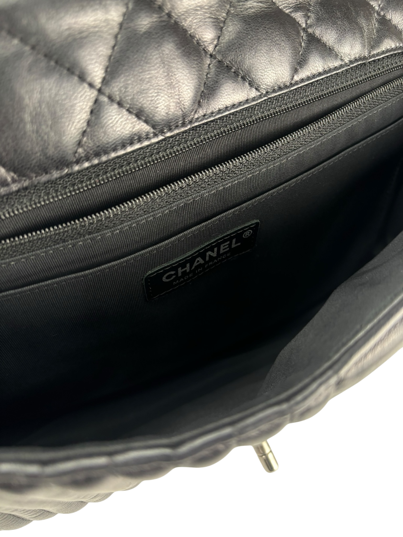 CHANEL - Black Lambskin Quilted Paris Dallas Single Flap Bag