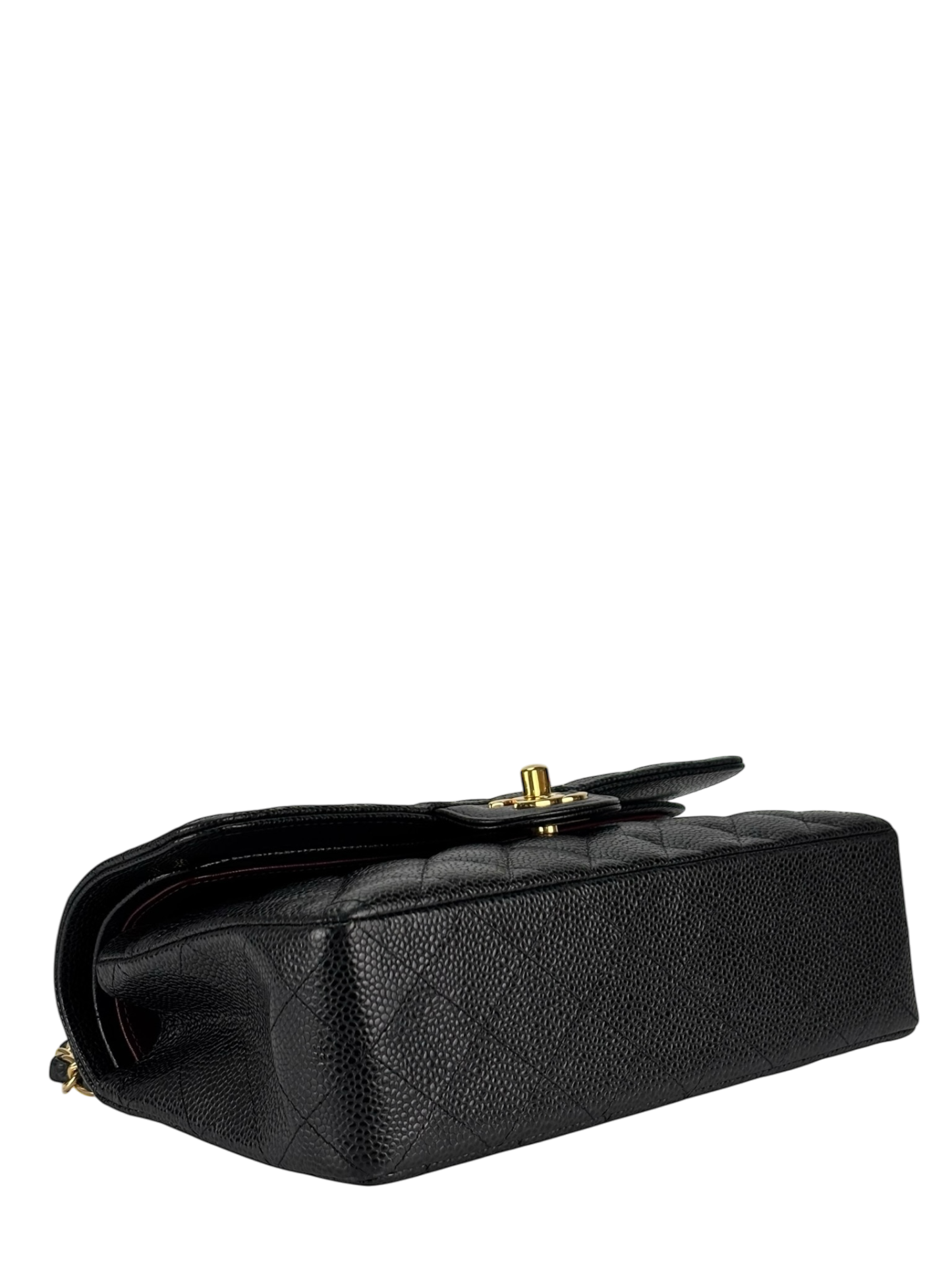 CHANEL - Small Classic Double Flap Bag Black Caviar Gold Hardware (CF23)
