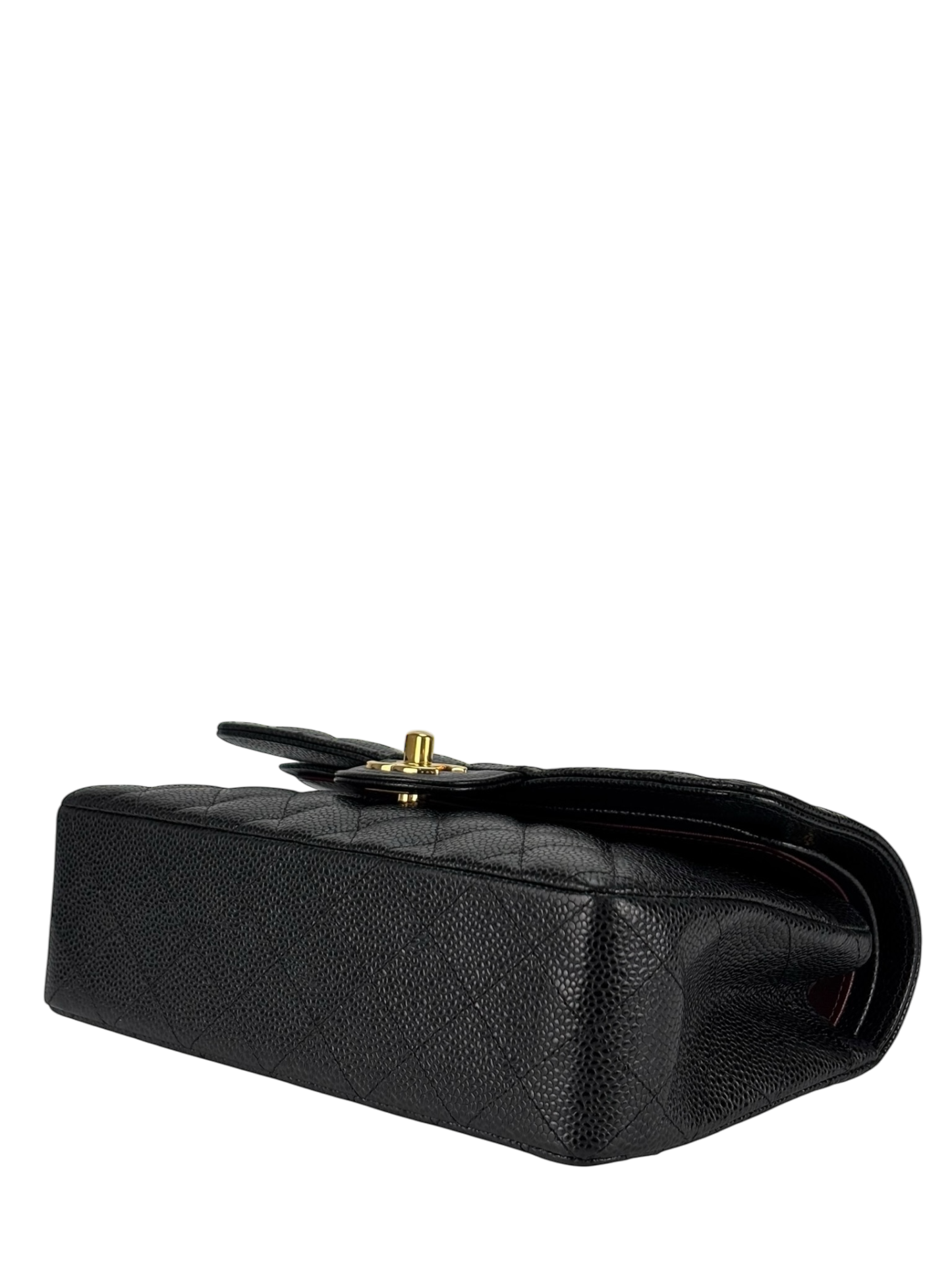 CHANEL - Small Classic Double Flap Bag Black Caviar Gold Hardware (CF23)