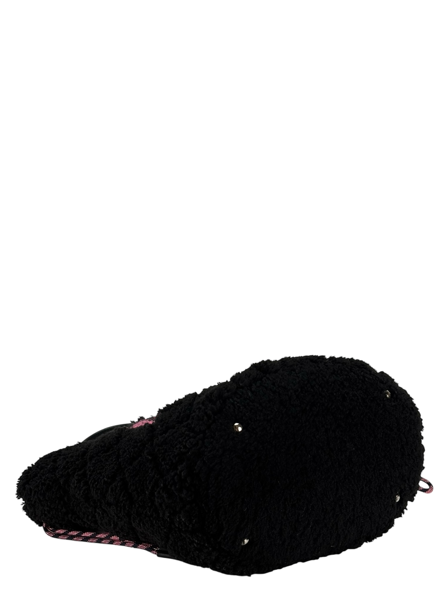 CHANEL - Black Coco Neige Quilted Shearling Tote