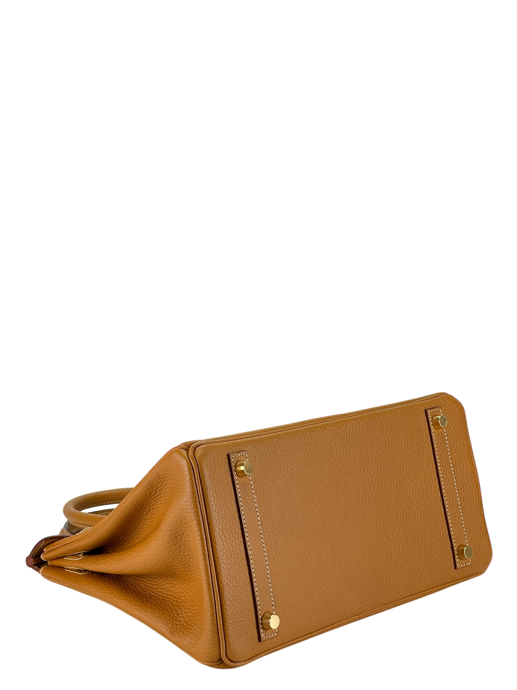 HERMES - Birkin 30 Natural Vachette Ardennes Gold Hardware