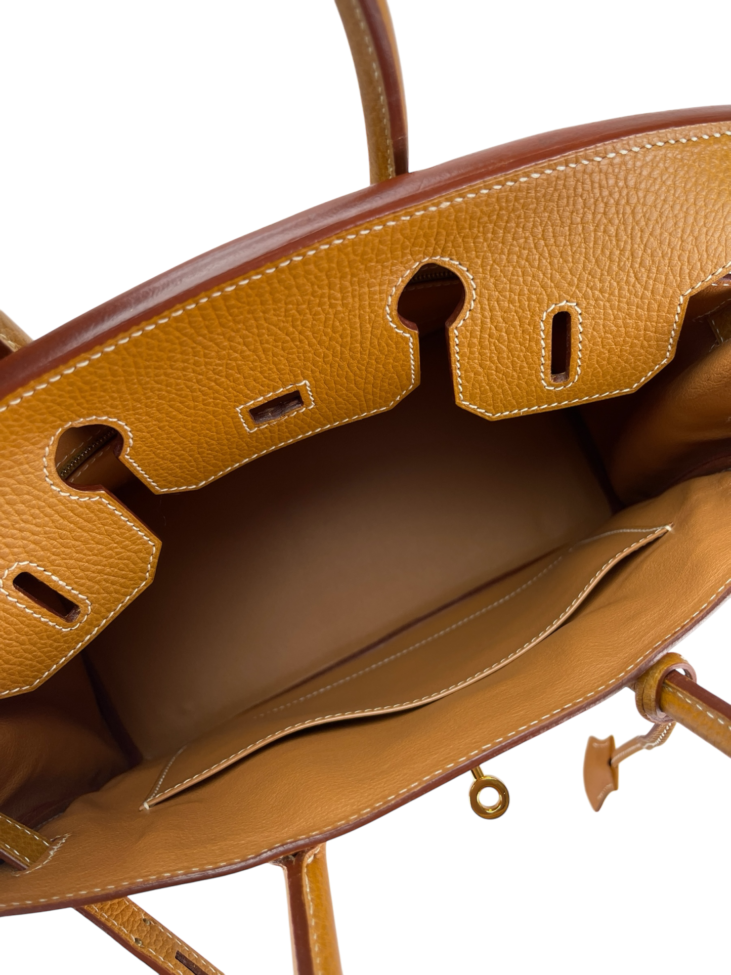 HERMES - Birkin 30 Natural Vachette Ardennes Gold Hardware