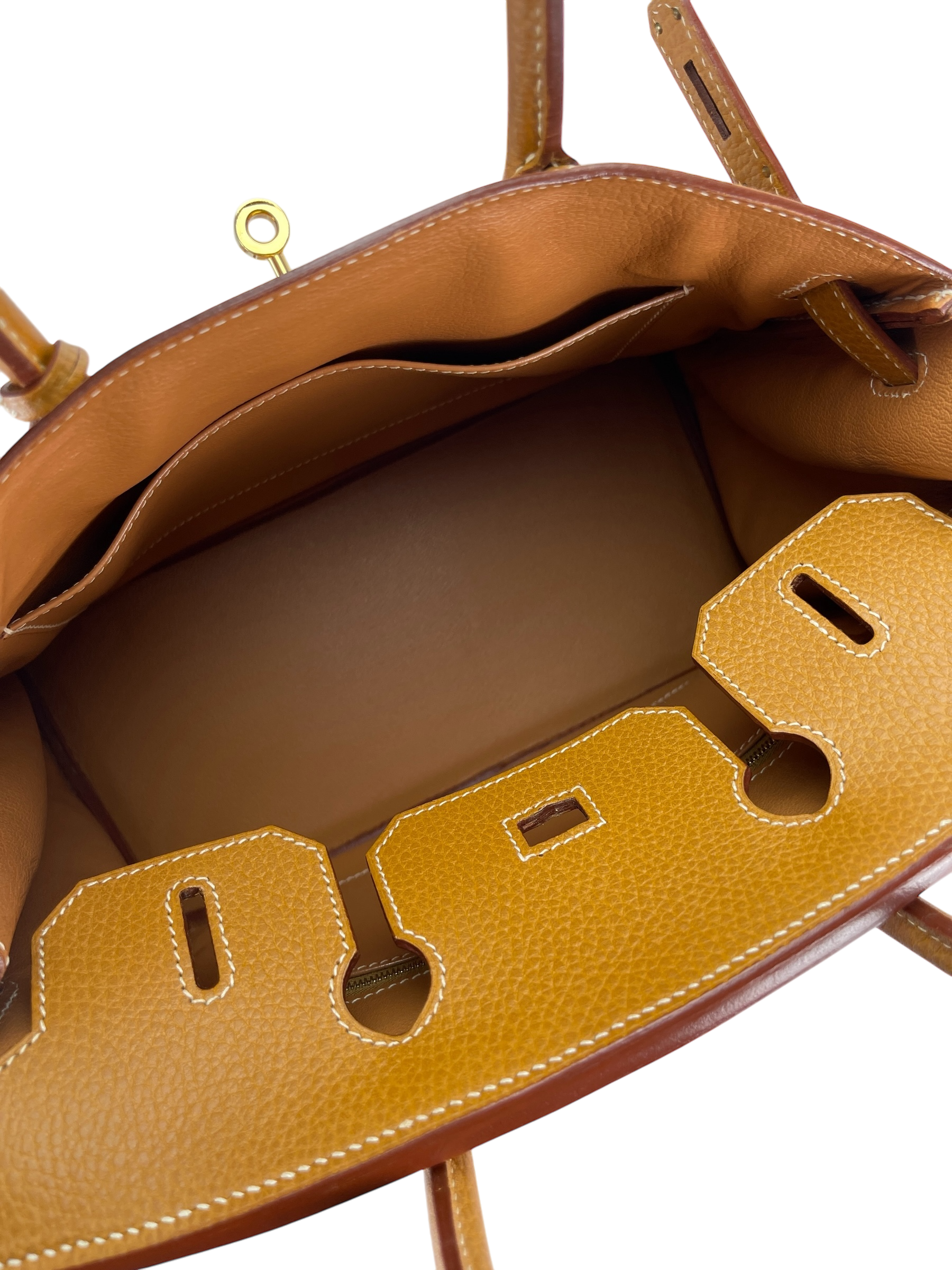 HERMES - Birkin 30 Natural Vachette Ardennes Gold Hardware