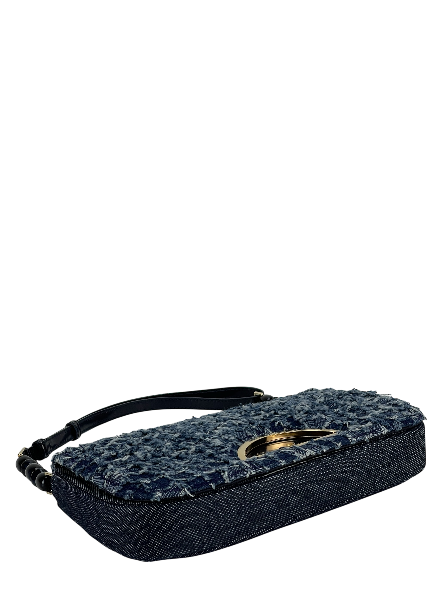 CHRISTIAN DIOR - Malice Denim Maris Pearl Logo One Shoulder Bag