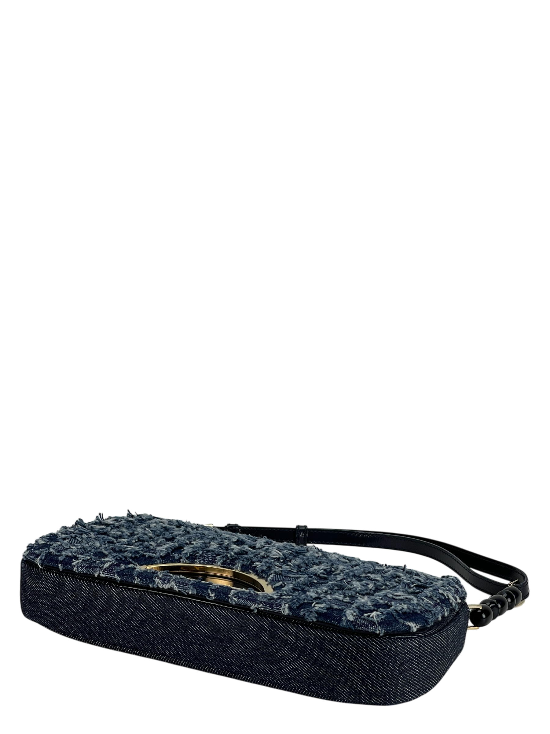 CHRISTIAN DIOR - Malice Denim Maris Pearl Logo One Shoulder Bag