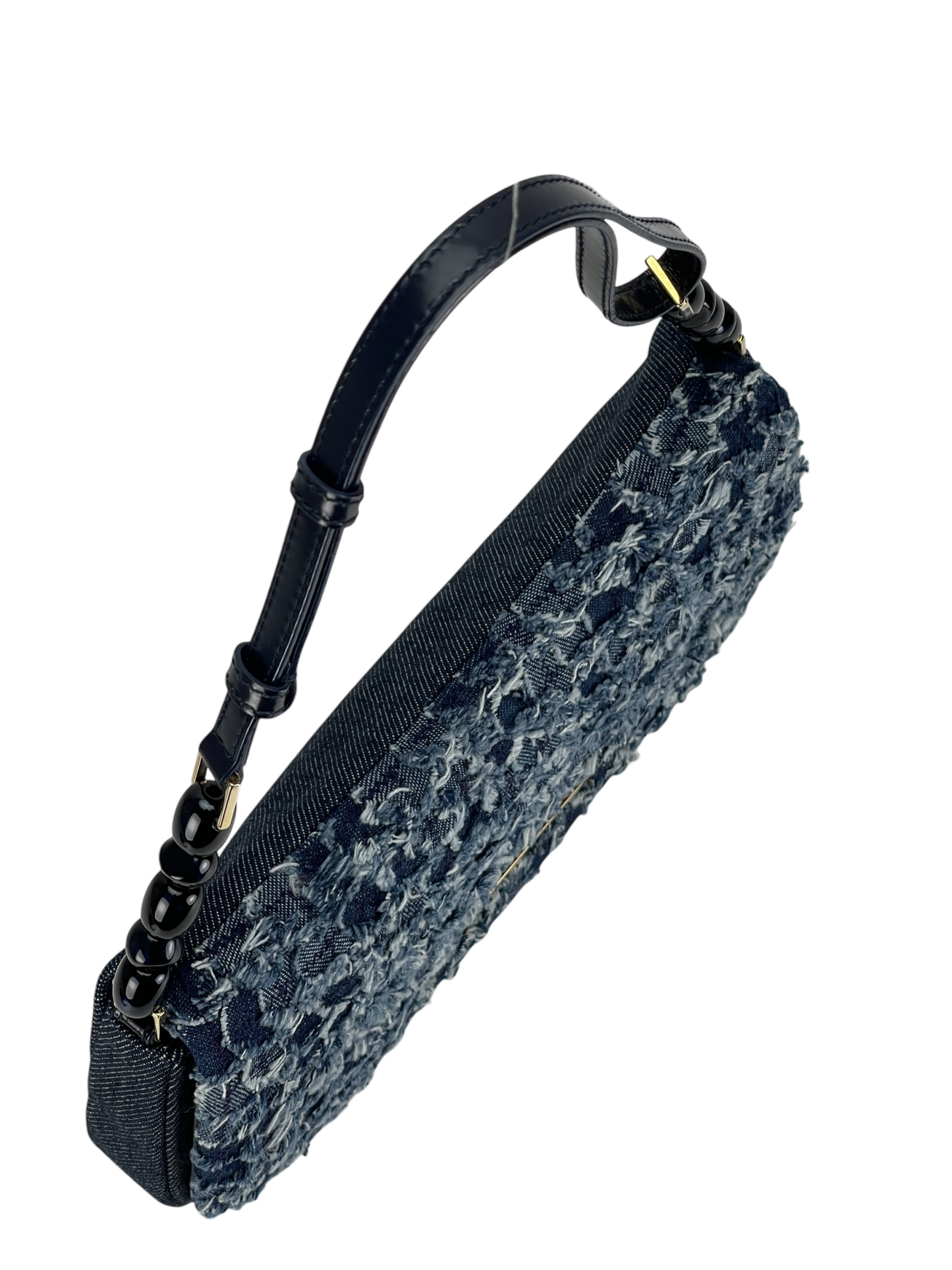 CHRISTIAN DIOR - Malice Denim Maris Pearl Logo One Shoulder Bag